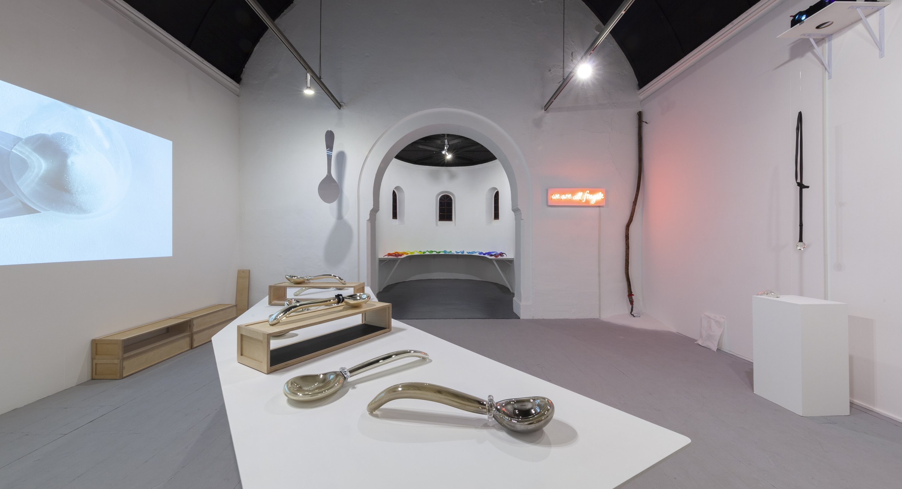 Exhibition image ' rydym i gyd yn fregus / we are all fragile' by Chris Bird-Jones Exhibition image ' rydym i gyd yn fregus / we are all fragile' by Chris Bird-Jones